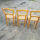 Lot de 3 chaises en paille Baumann
