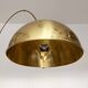 German Postmodern Vintage Brass Arc Floor Lamp with Clamp Rod attributed to Florian Schulz, 1970s