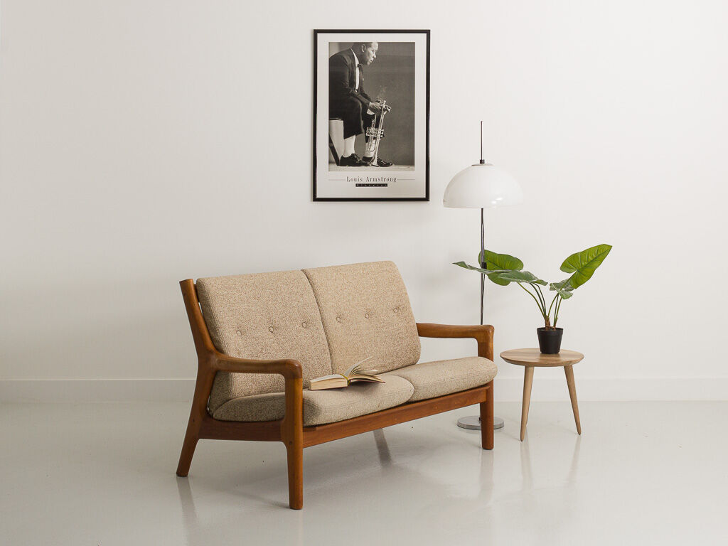 Bench, Danish sofa 2 places in teak by Gustav Thams, for Uldum Mobelfabrik, 1960