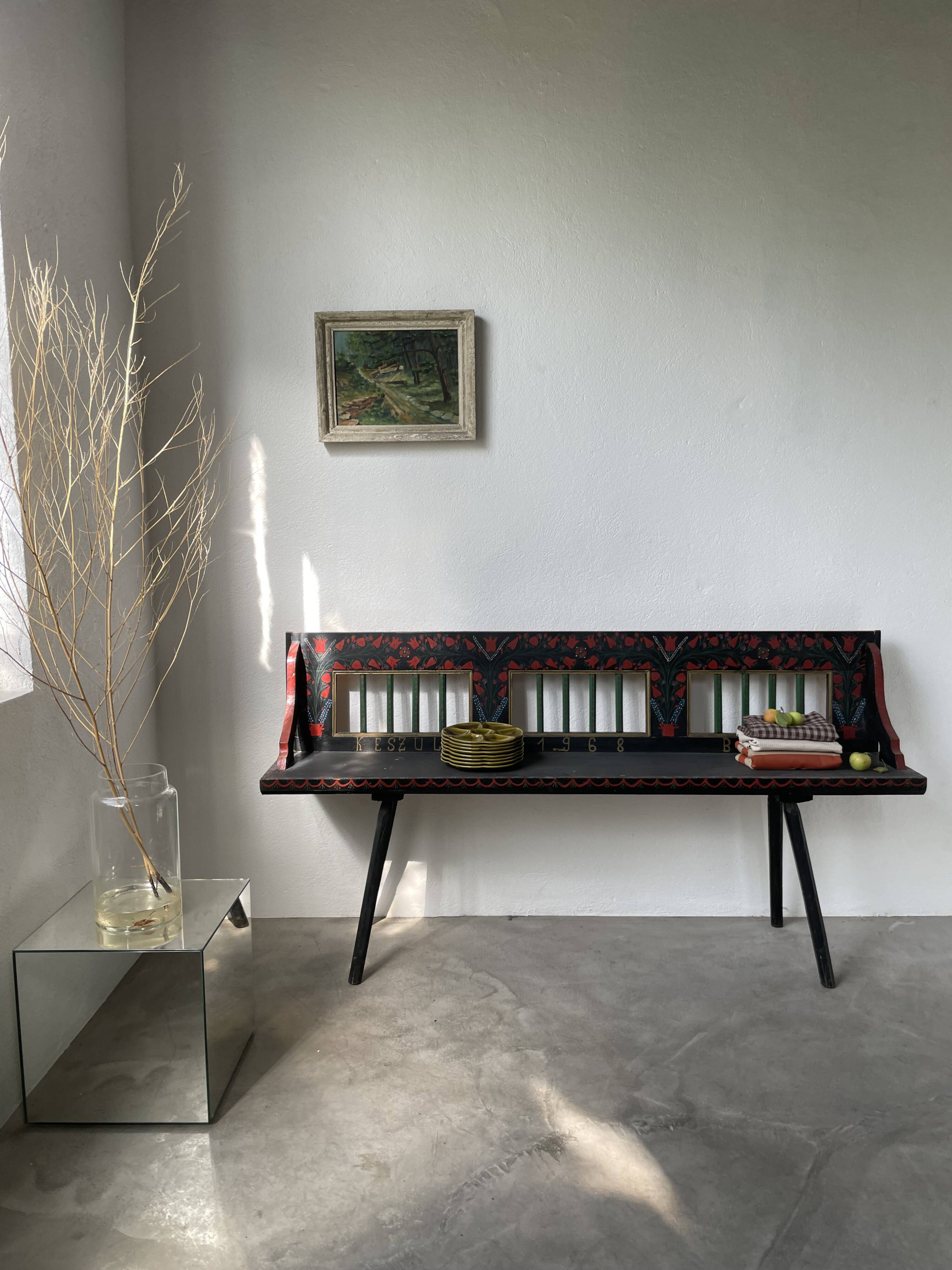 Moldavian bench 1968 polychrome