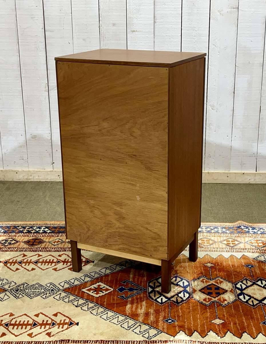 English teak vinyl record cabinet from the 70s