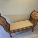 Solid walnut sofa