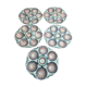 Set of 5 oyster plates Digoin Sarreguemines no. 32 – Antique majolica