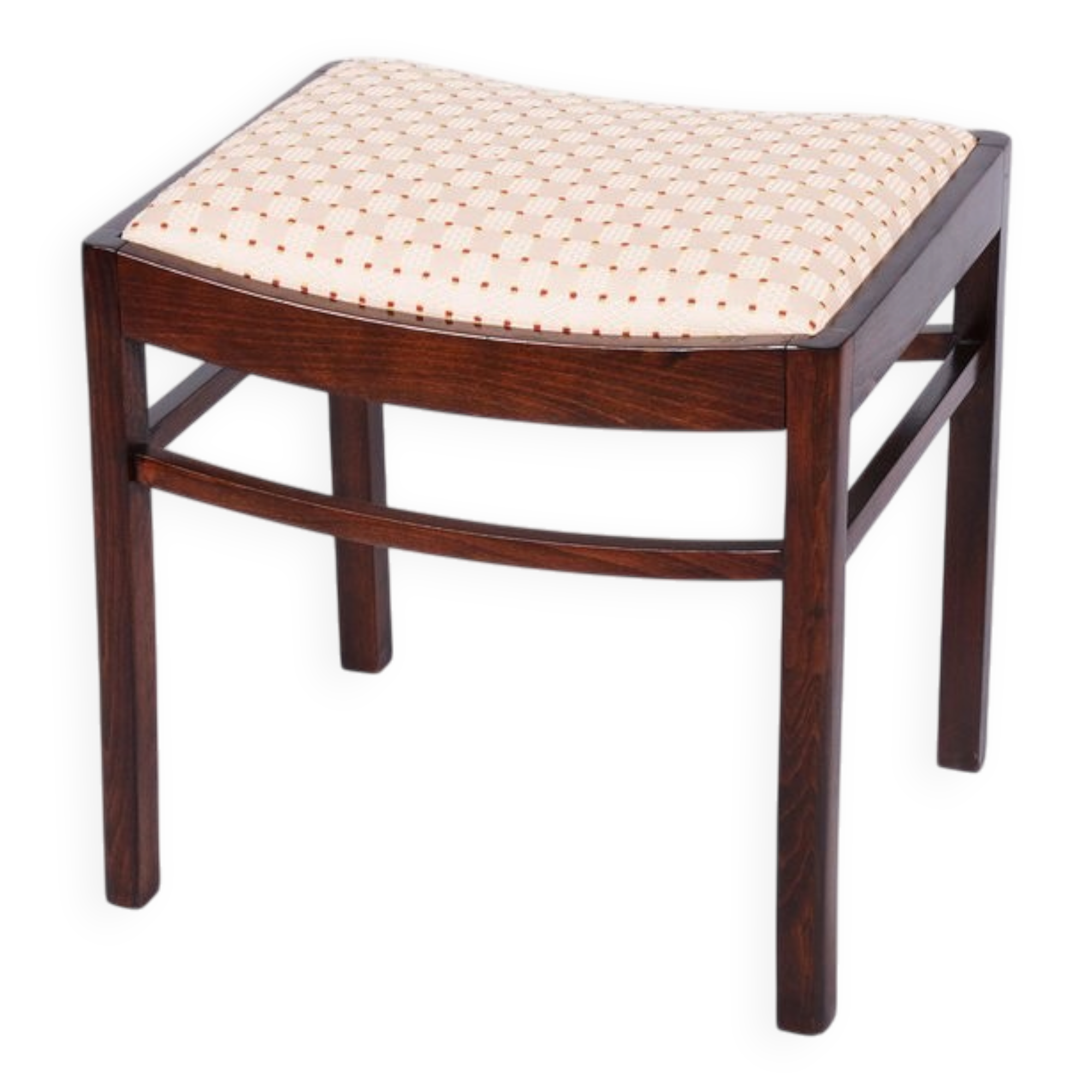 Art Deco Stool in Beech, Czech, 1920s