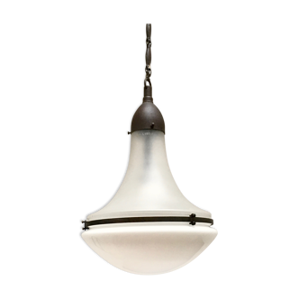 Opaline suspension and sandblasted glass by Peter Behrens, circa 1920