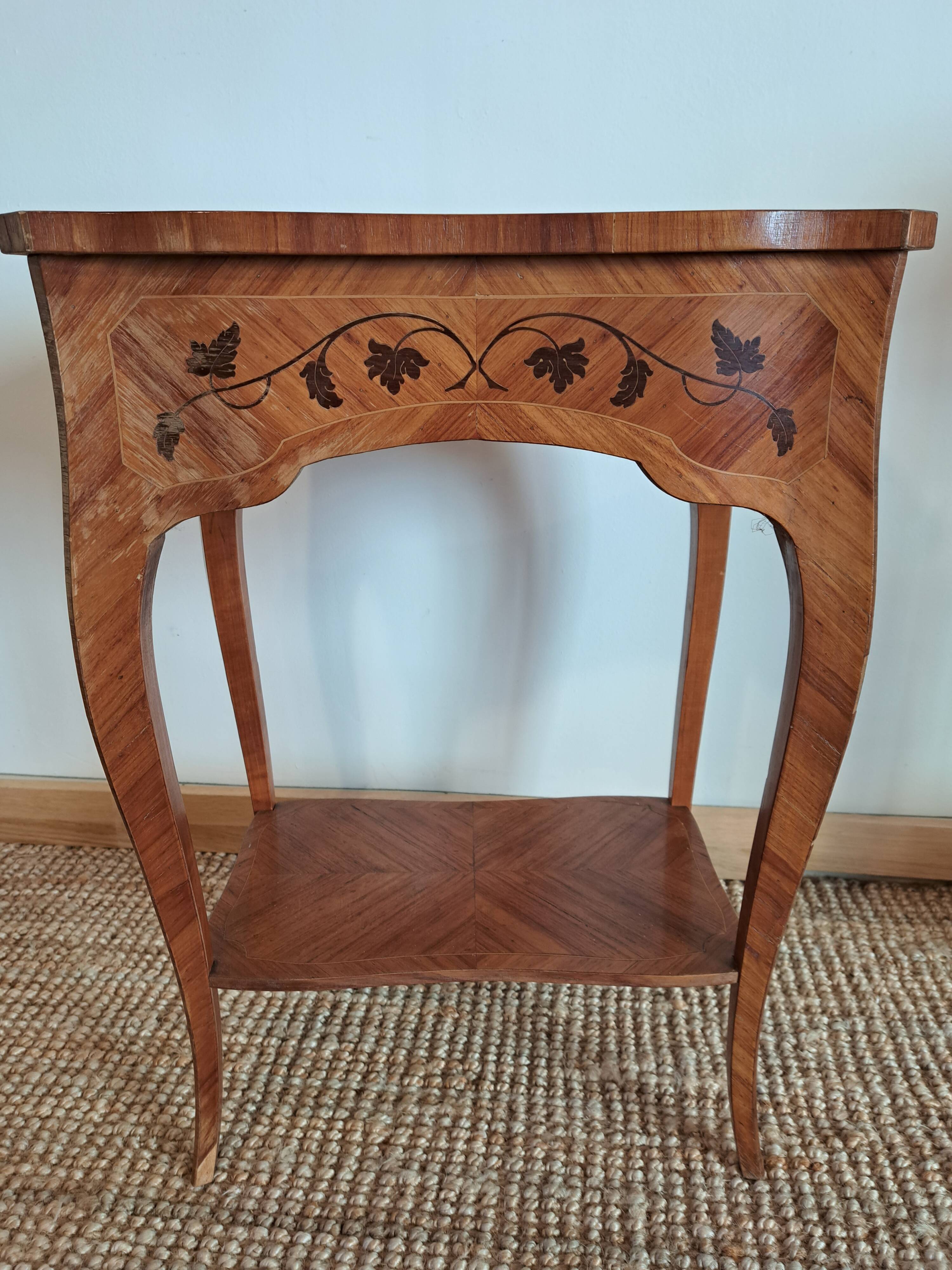 Pair of marquetry tables