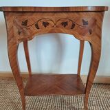 Pair of marquetry tables