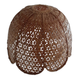 Vintage lampshade wicker braided varnished