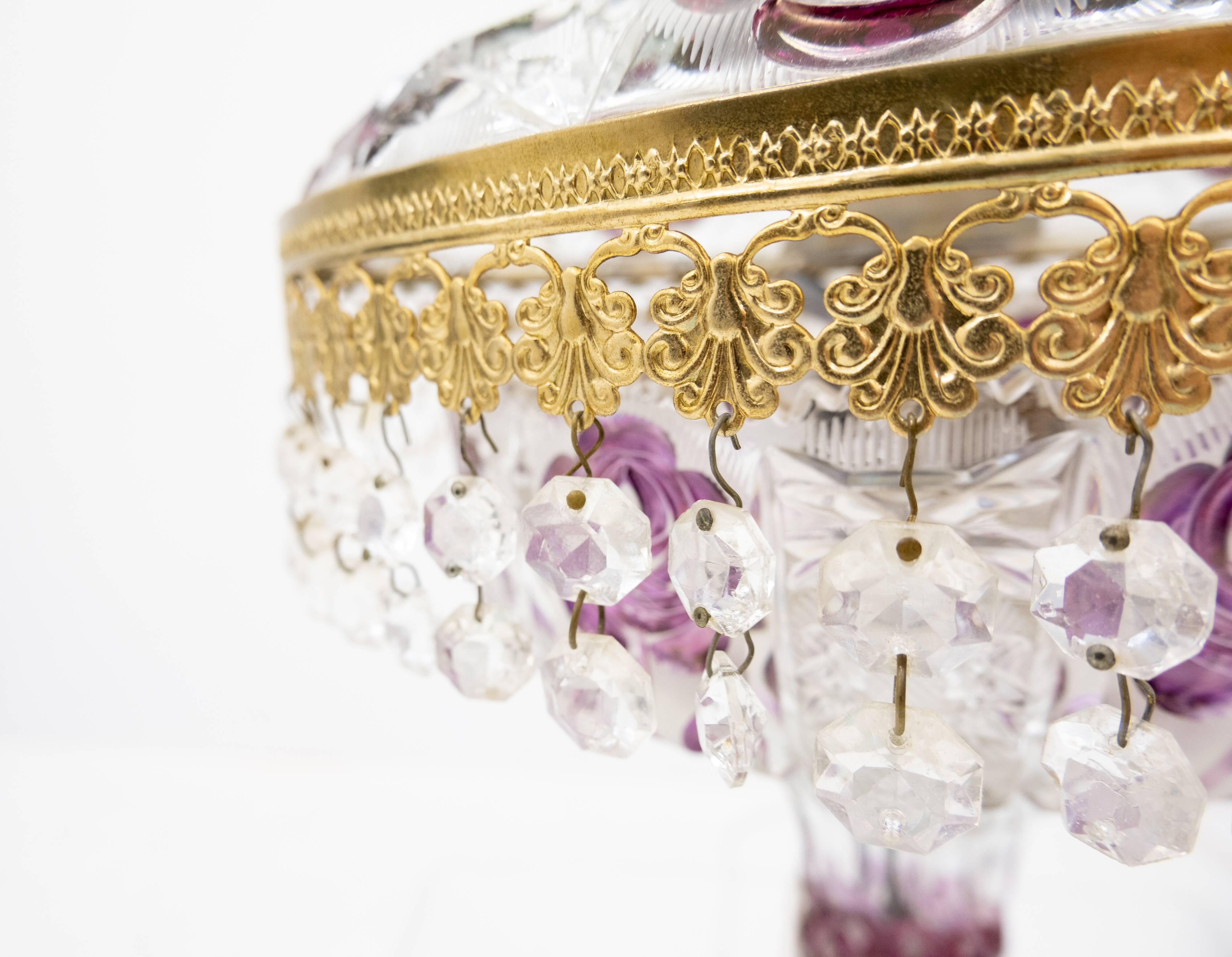 Cre Art Chrystal Table Lamp, Italy, 1970s