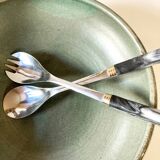 Couverts de service en inox et bakélite, Guy Degrenne