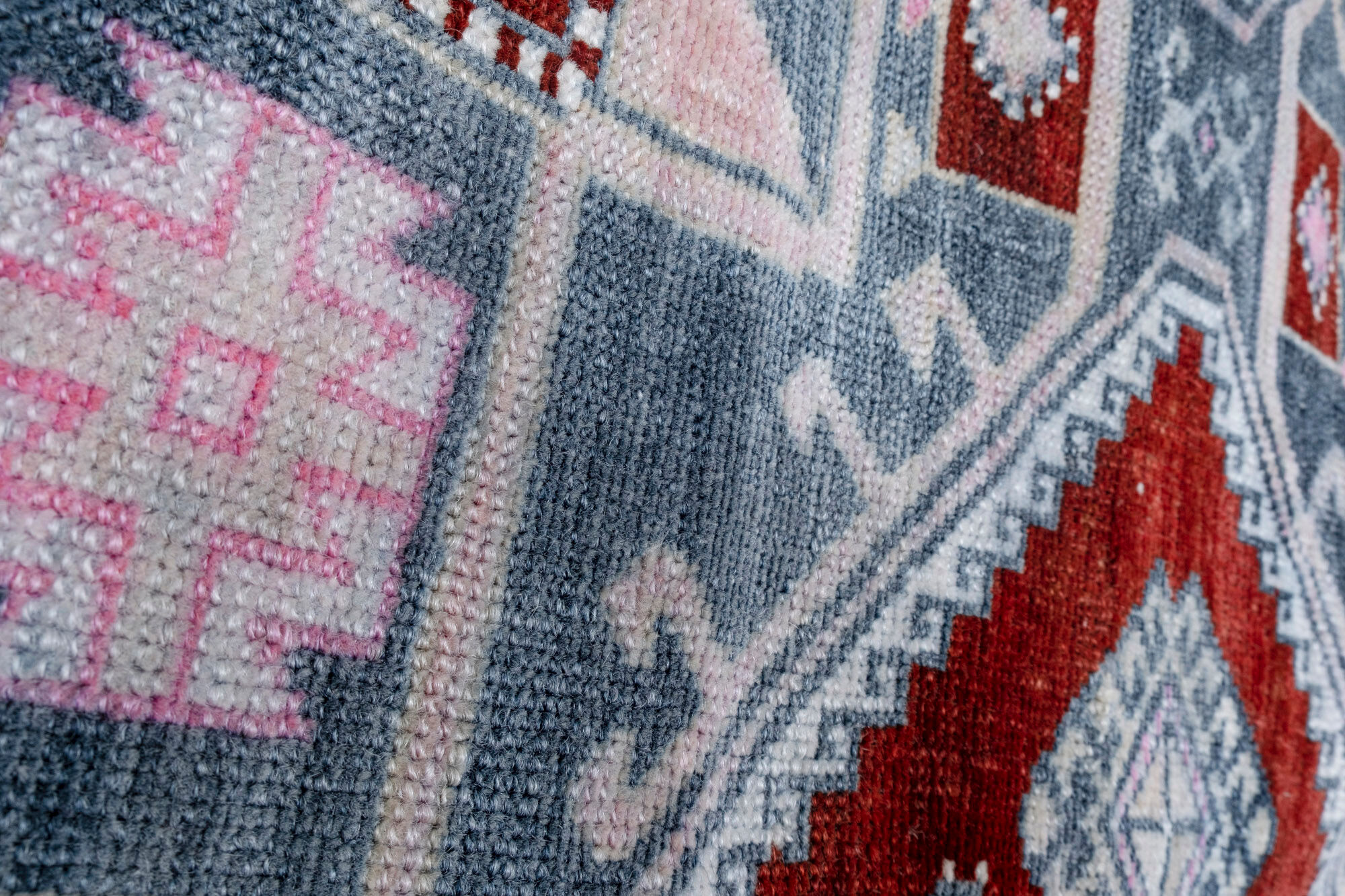 Vintage turkish oushak rug runner 71 x 247 cm