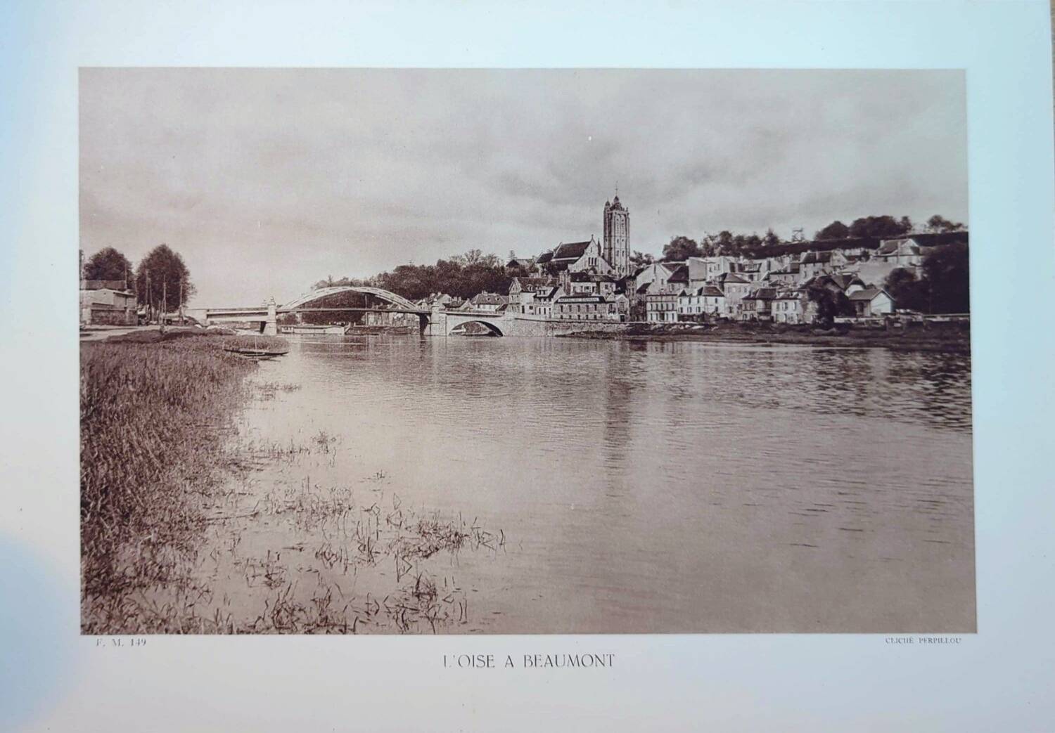 Beaumont-sur-Oise, photo plate printed in 1934.