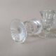Paire de bougeoirs en verre forme Medicis
