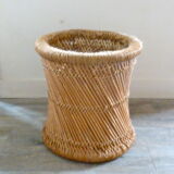 Stool in rattan and rope, 60 years