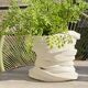 Cache pot design bleached