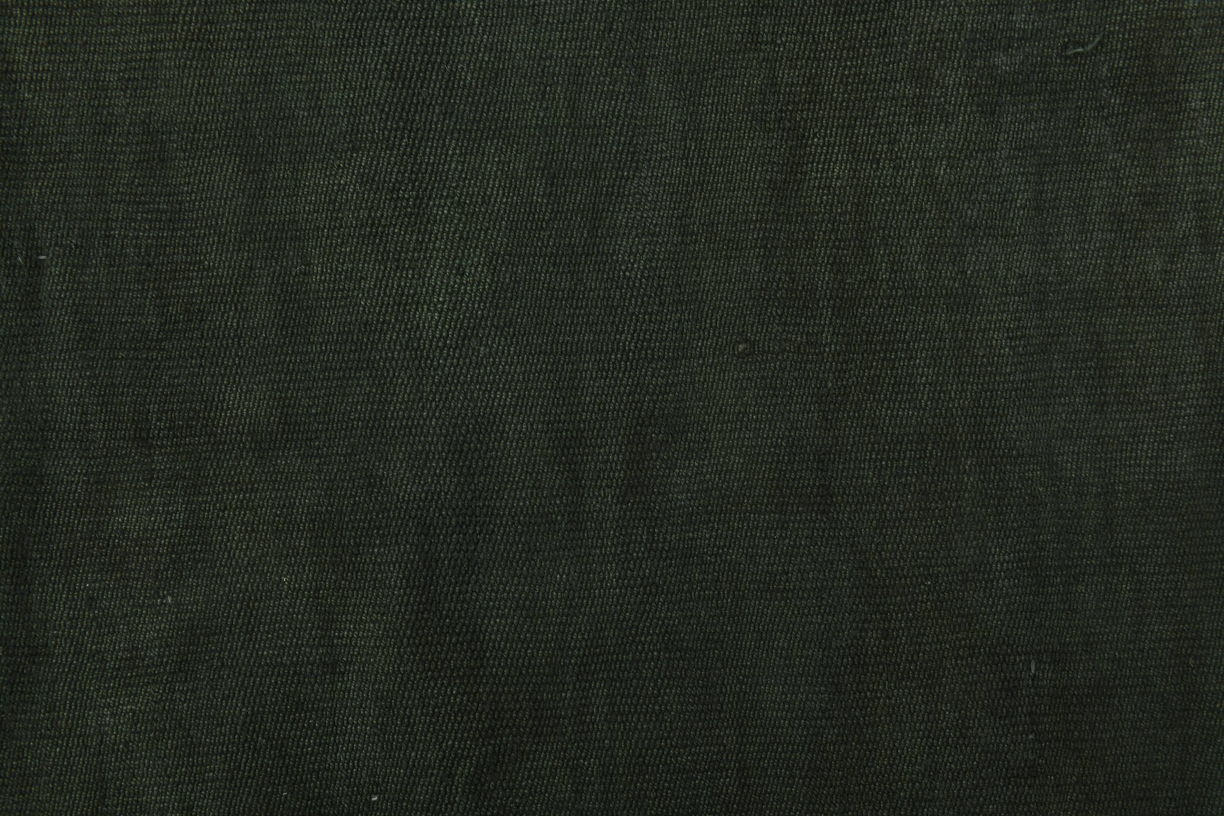 Tapis Kilim moderne vert foncé