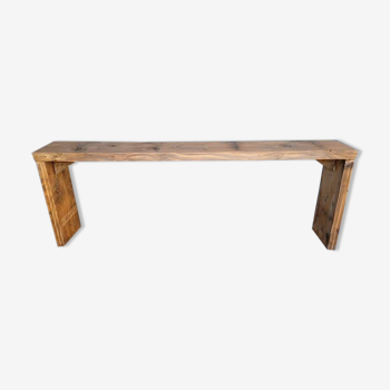 Bench 140 cm old solid wood with patina