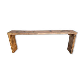 Bench 140 cm old solid wood with patina