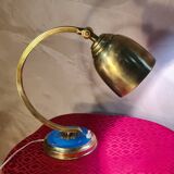 art deco bronze brass lamp 25w elec ok original h 28x25