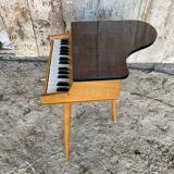 Piano a child's old wood + formica compass legs 1960s vintage