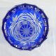 Crystal blue crystal vase from
