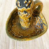 Fat lava ceramic candle holder, 1970s