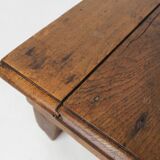 Charmant tabouret d'église rustique en bois, France vers 1900