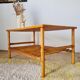 Antique coffee table in rattan and bamboo