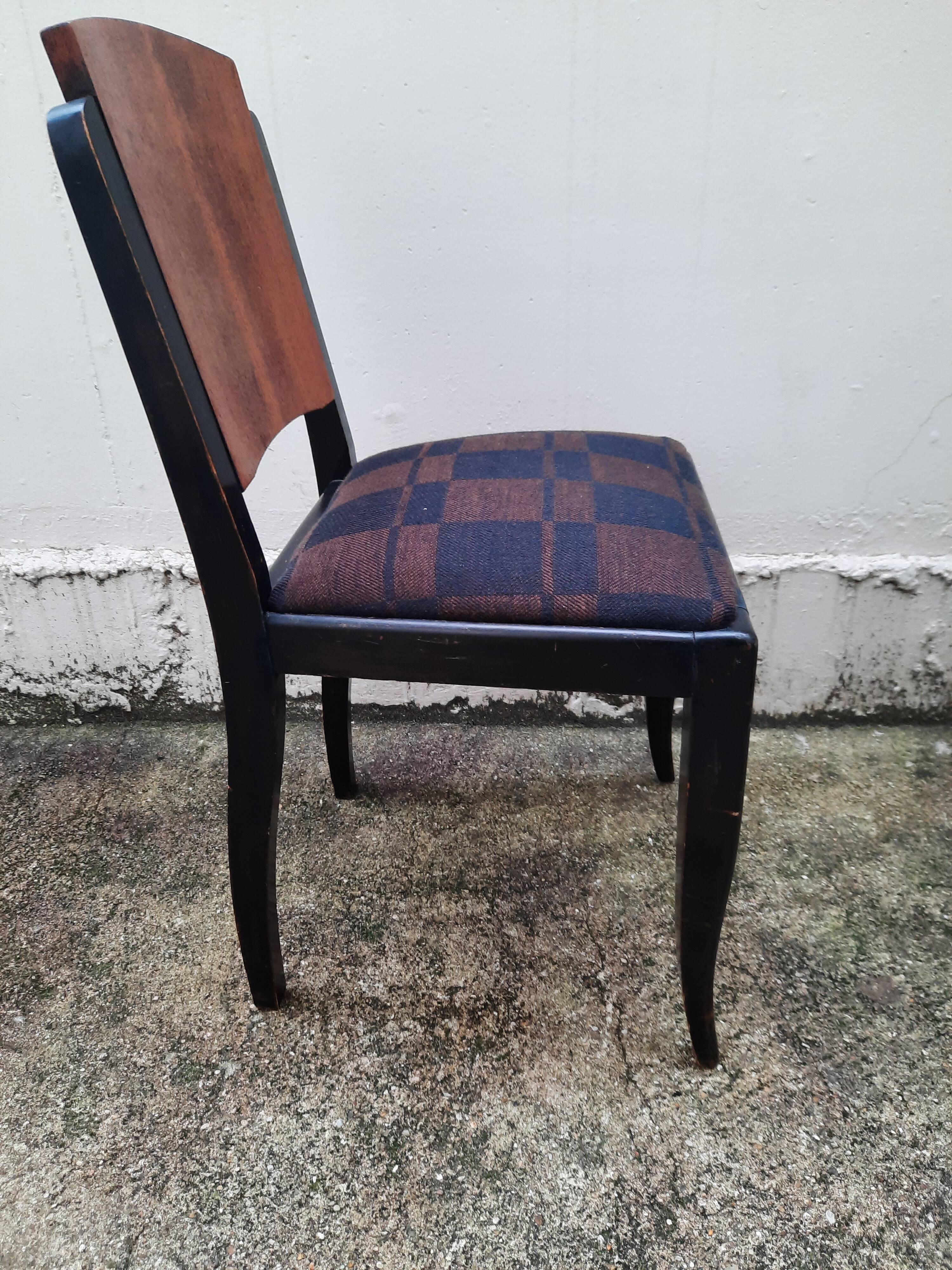 Set of four art deco chairs