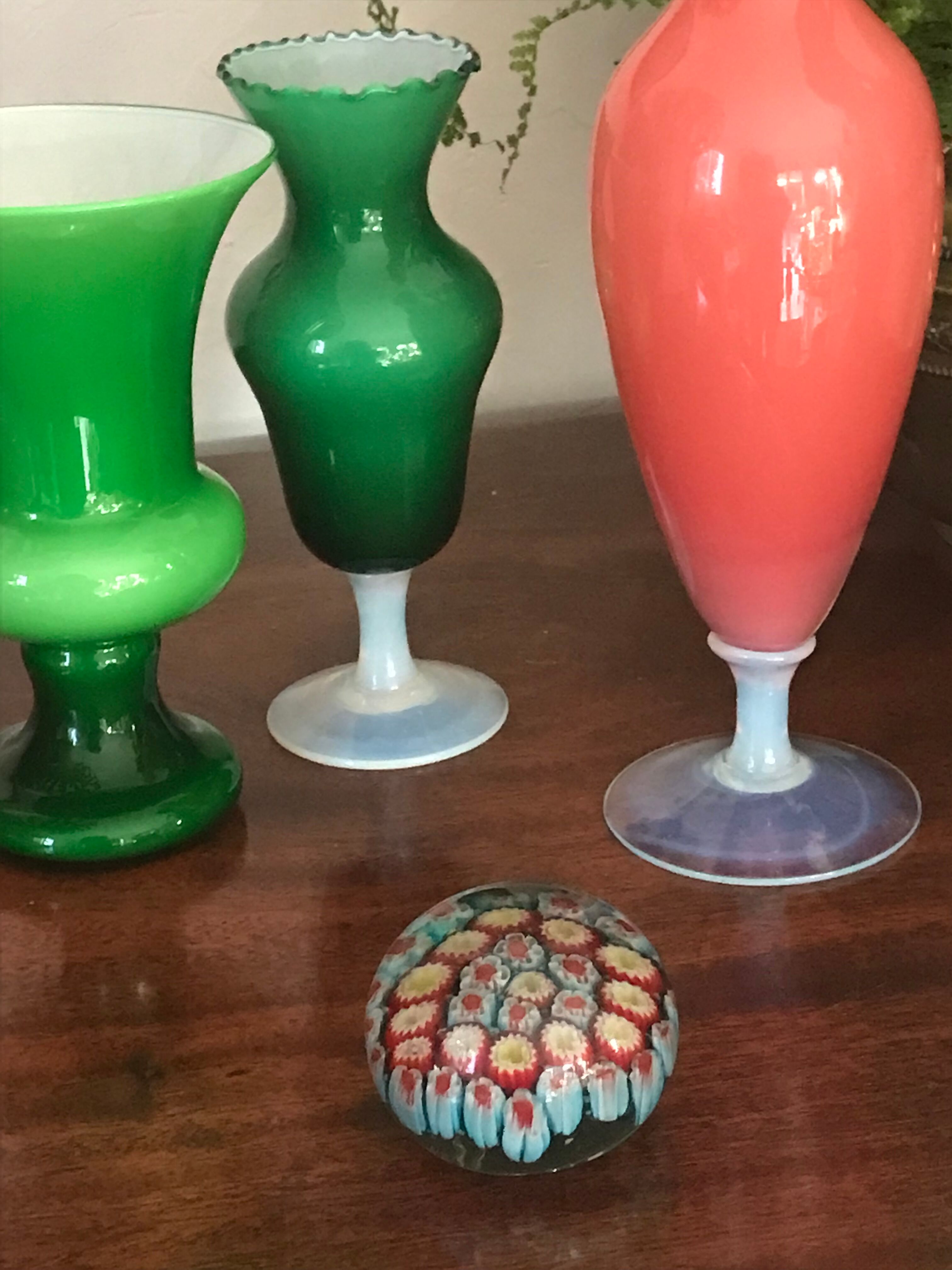 Millefiori Murano parchment paperweight