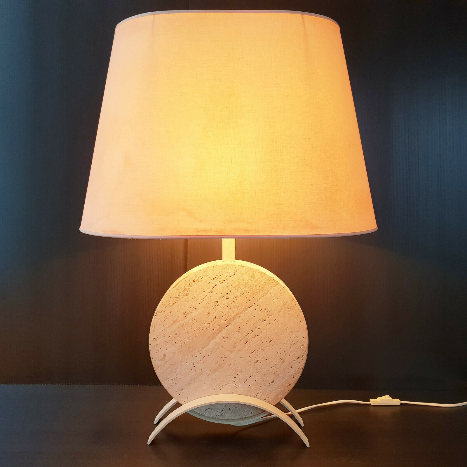 Vintage travertine lamp 1970