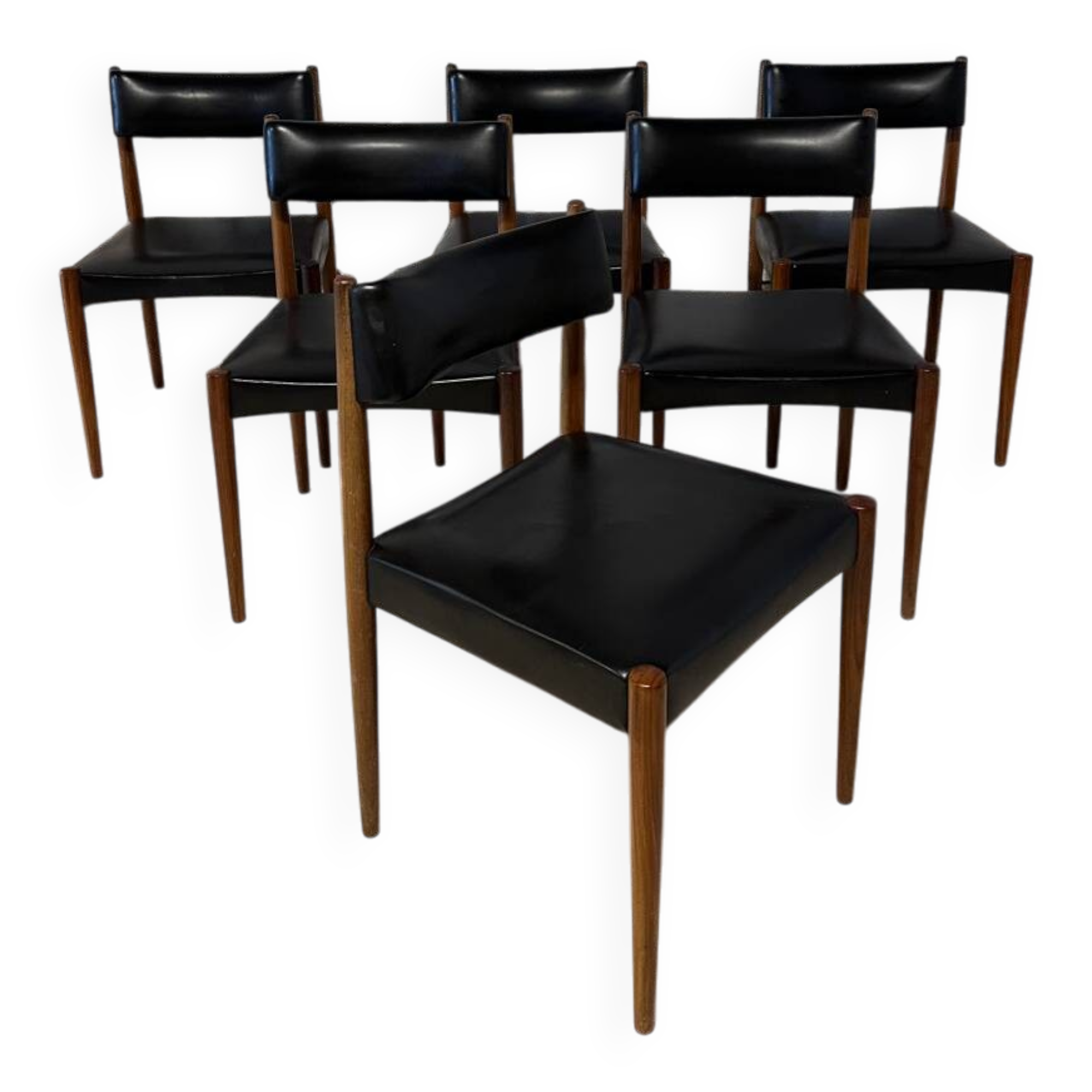 6 Scandinavian chairs by Aksel Bender 1960