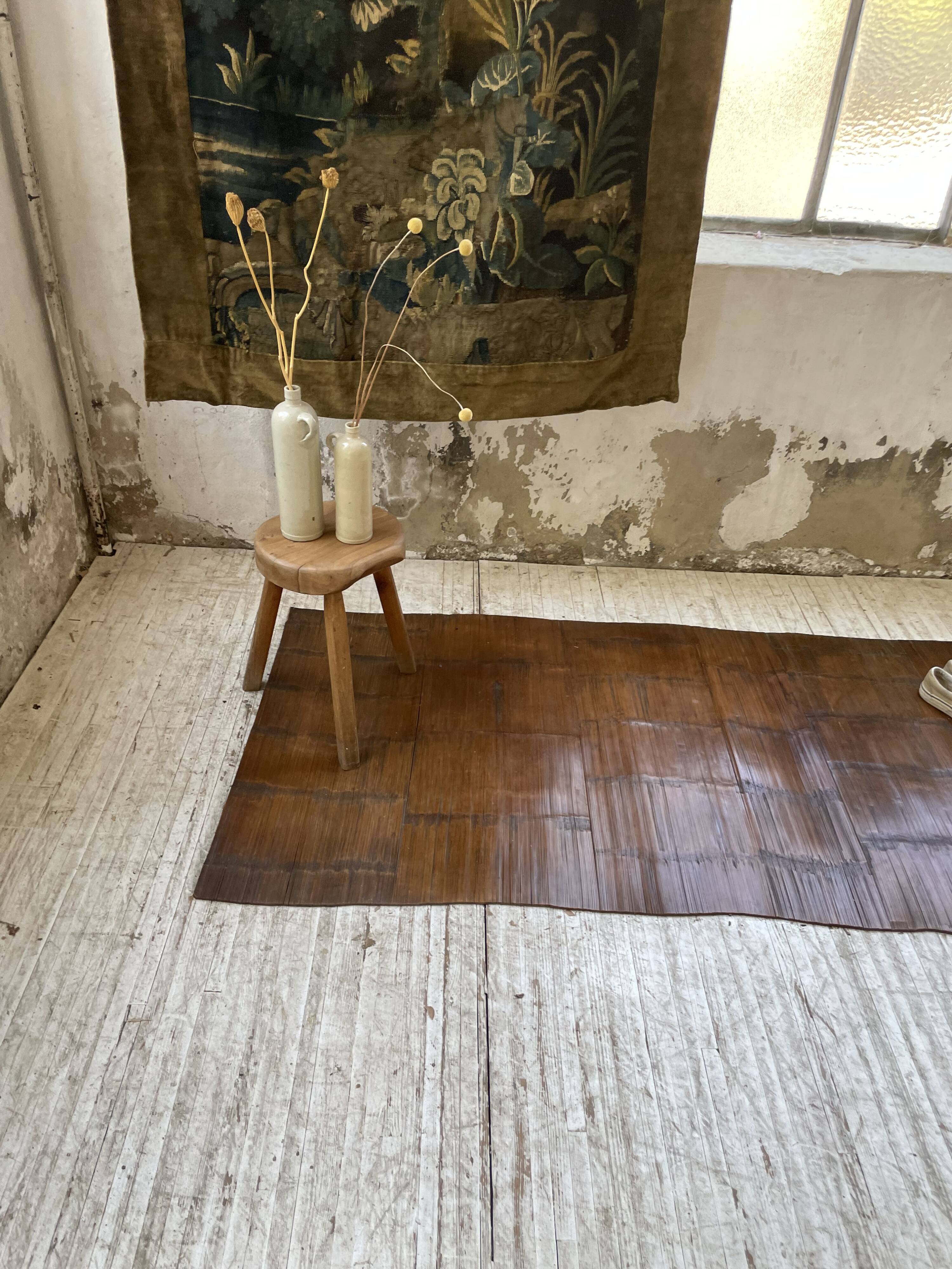 Tapis en bois tribu Akha Birmanie