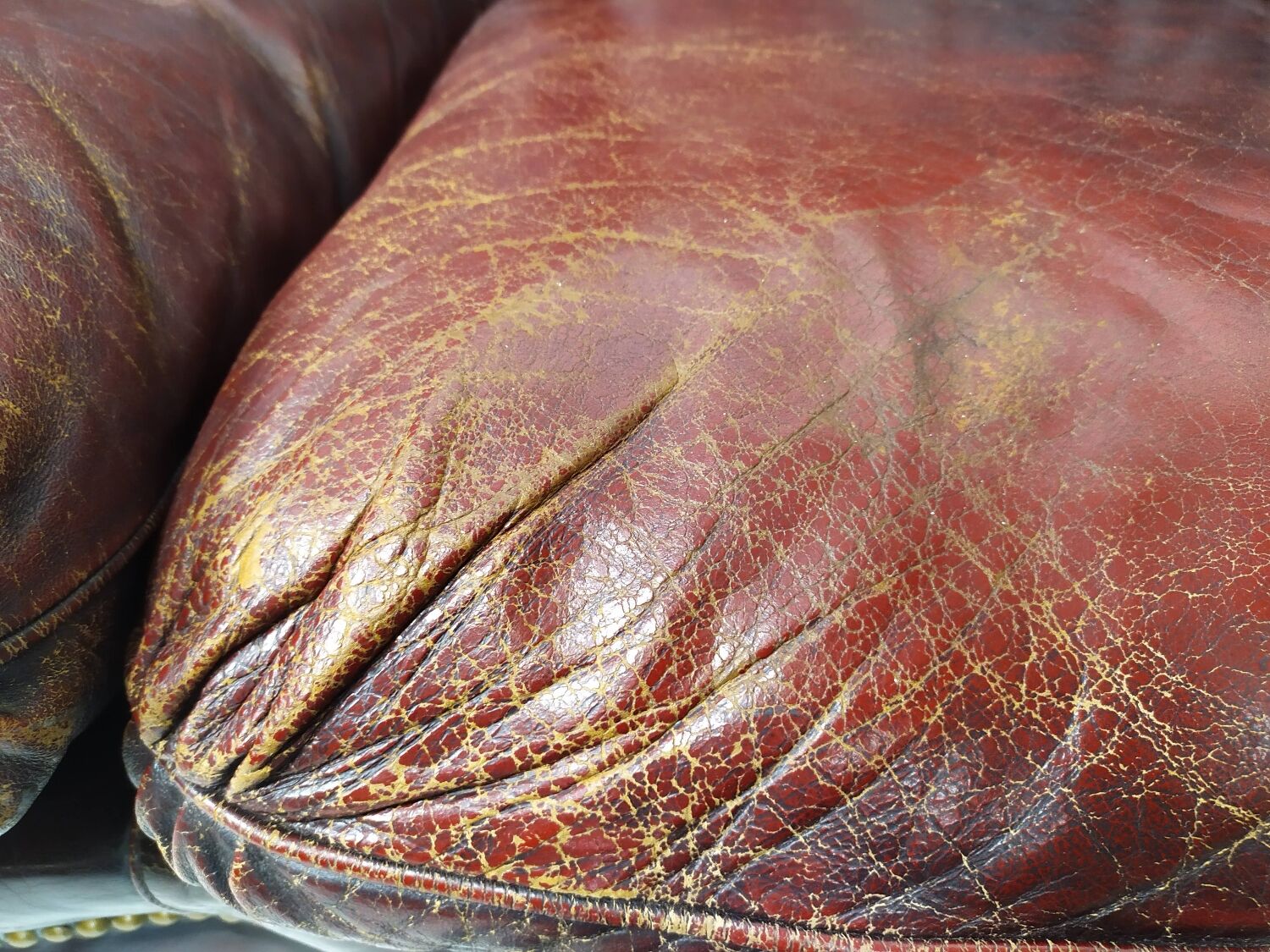 Chesterfield sofa and armchair