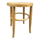 vintage curved wooden stool
