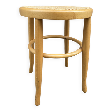 vintage curved wooden stool