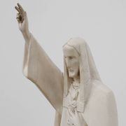 “Christ King in Our Home” Plaster Statue, Belgium, ca. 1920