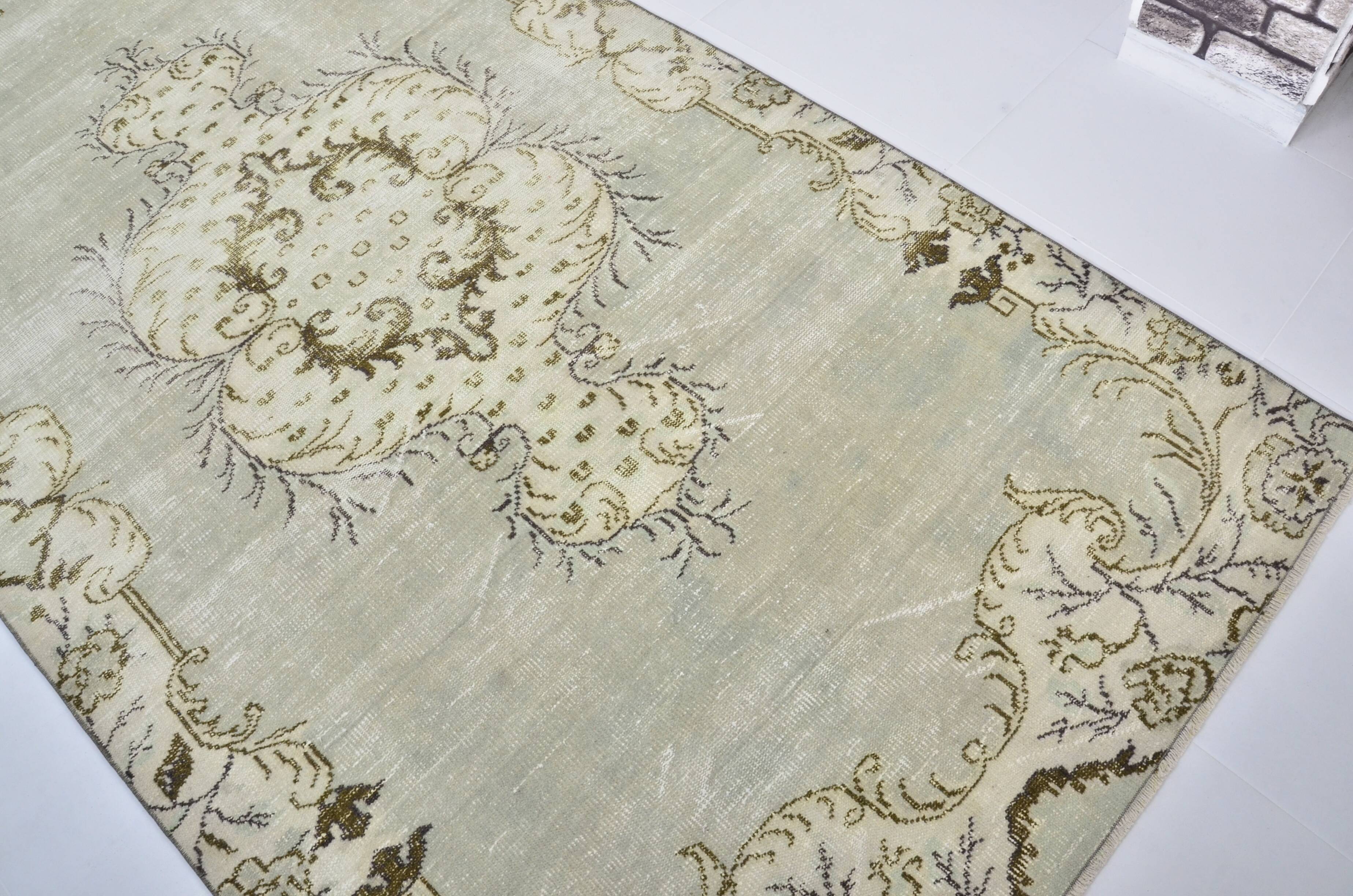 Green Vintage Turkish Floral Rug sku 3205