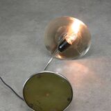 Mid-Century Italian Big Button Table Lamp in Chrome