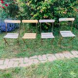 Ensemble de 4 chaises de jardin pliantes