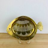 Brass fish catchall, vintage