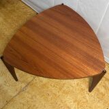 Table basse de forme inhabituelle en teck, style rétro vintage du milieu du siècle, années 1960
