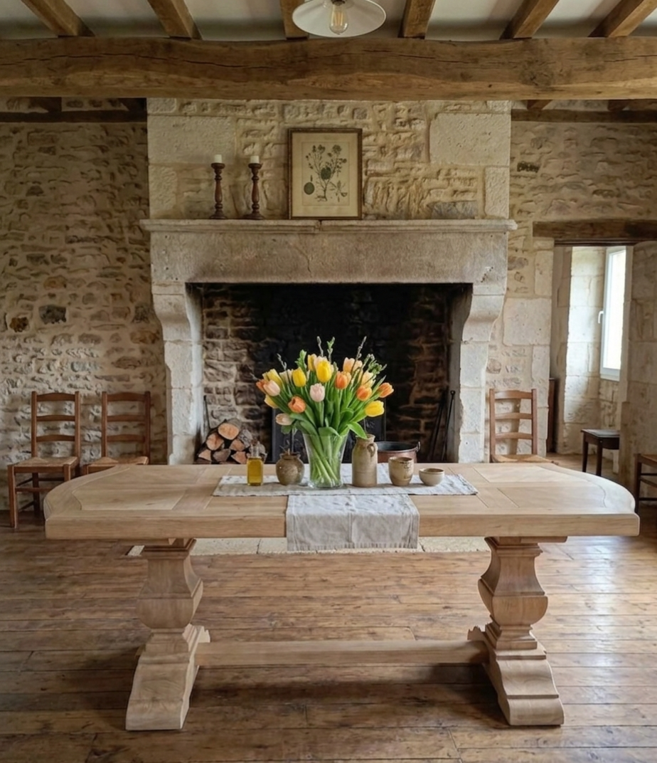 Monastery table in solid oak