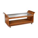G plan tulip sleigh teak & glass coffee table 1960