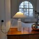 Rare Midcentury Modern crystal bubble table lamp by Orrefors Carl Fagerlund.