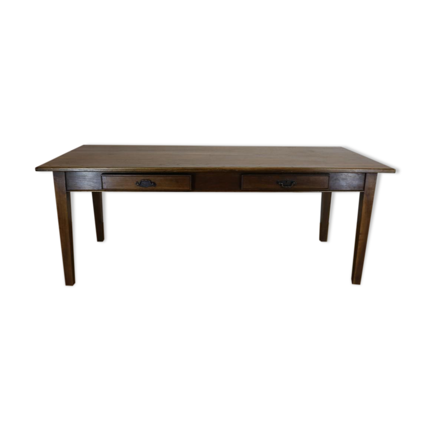 Table en bois antique avec 4 tiroirs