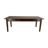 Table en bois antique avec 4 tiroirs