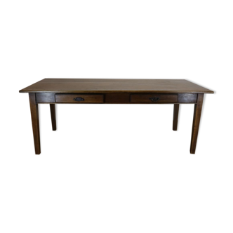 Antique wooden table with 4 drawers