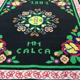 Carpet, drapery, vintage wool tapestry 87x115cm