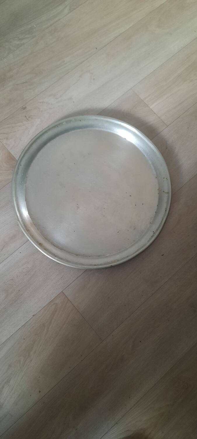 Silver metal tray